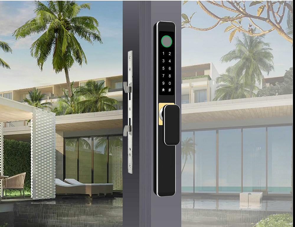 Aluminum Door SUS304 Fingerprint Bluetooth Door Lock YFBF-05