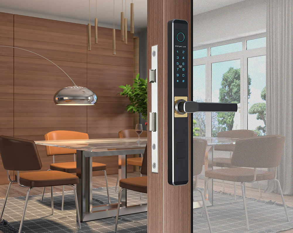 Aluminum Door SUS304 Fingerprint Bluetooth Door Lock YFBF-05