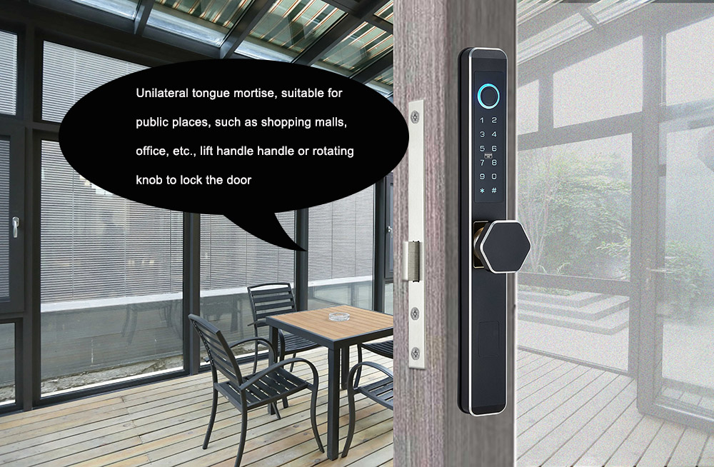 Aluminum Door SUS304 Fingerprint Bluetooth Door Lock YFBF-05