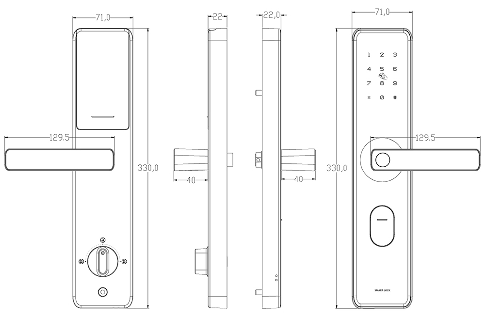 Aluminum Alloy Material Bluetooth Lock YFBF-M23