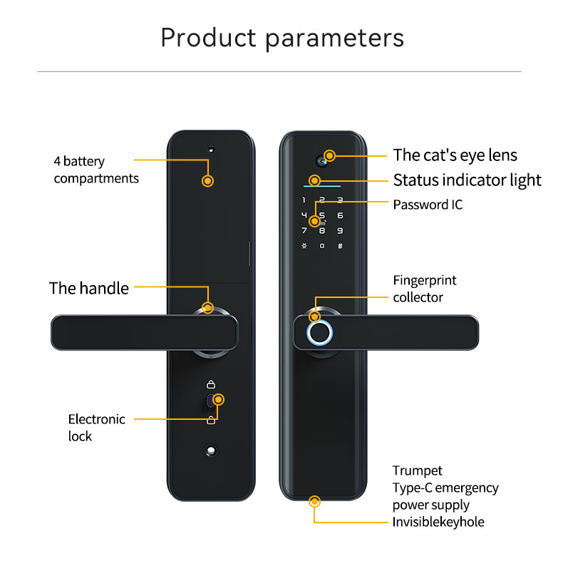 Tuya Wifi Digital Door Handle YFFW-X6 PRO