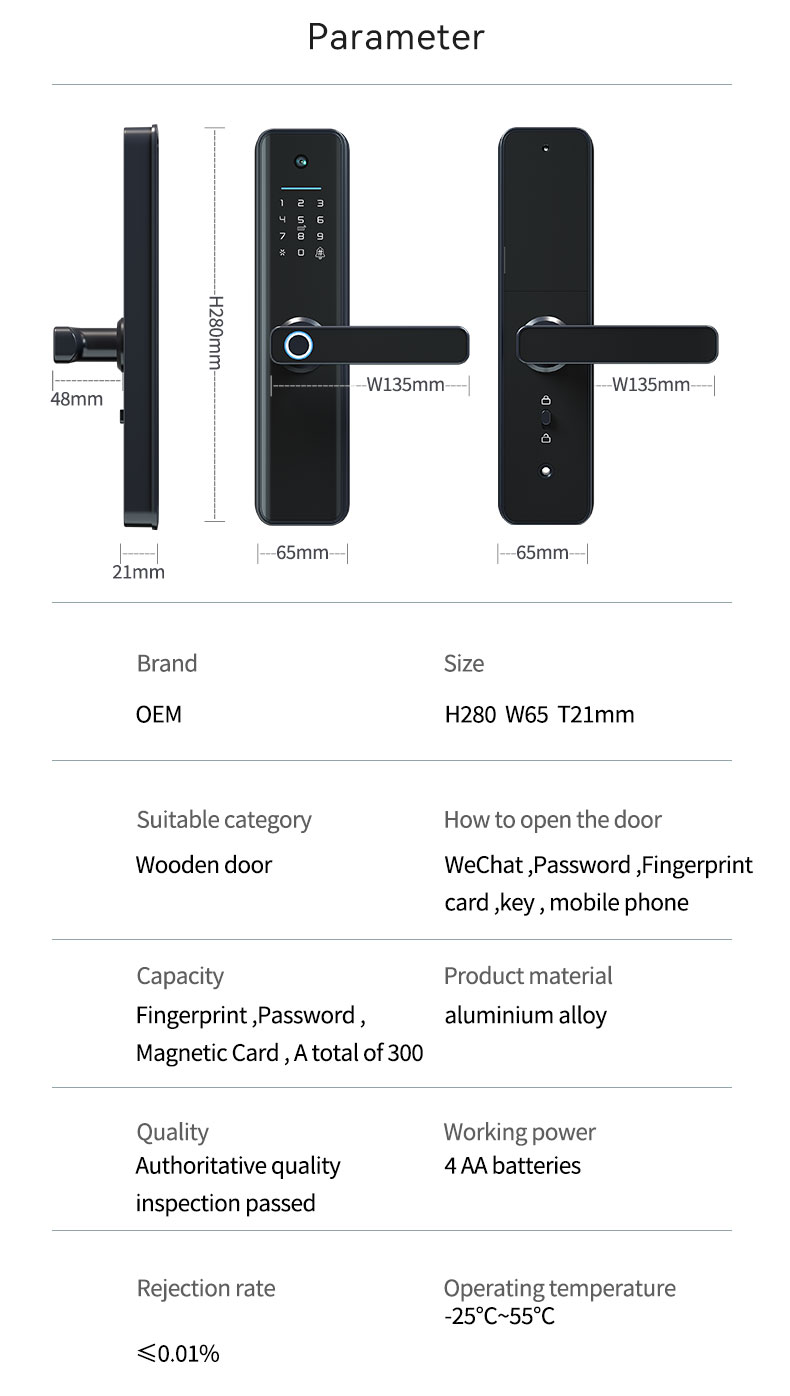 Tuya Wifi Digital Door Handle YFFW-X6 PRO