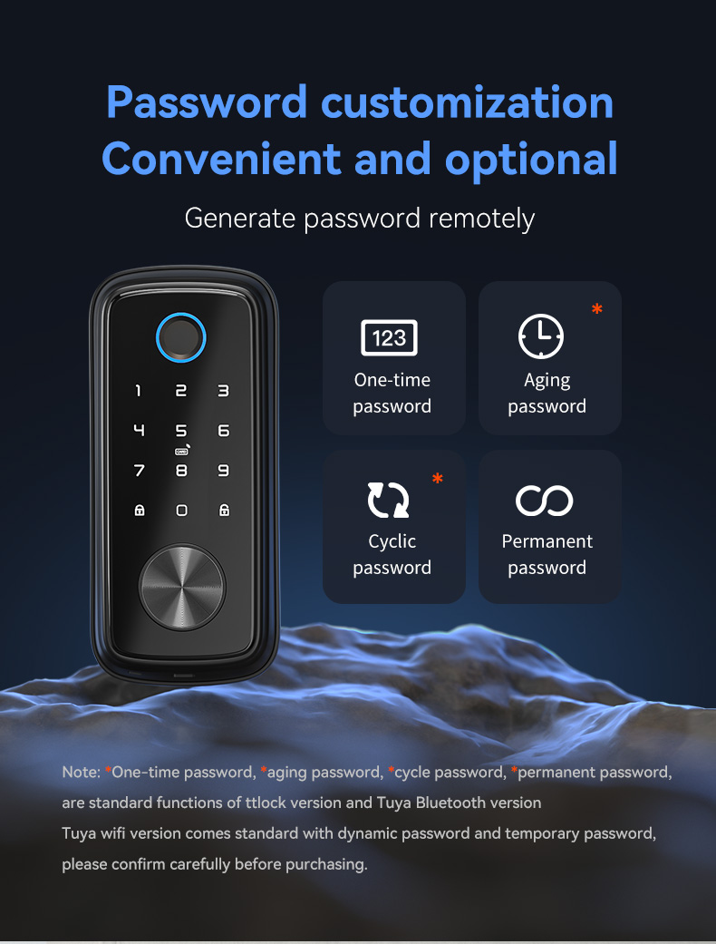 Tuya Wifi Smart Automatic Dead Bolt Lock YFFW-T1PRO