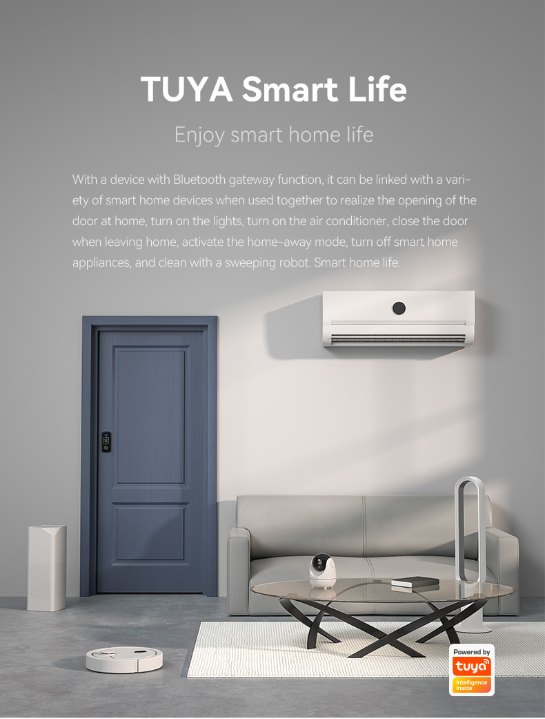 Tuya Wifi Smart Automatic Dead Bolt Lock YFFW-T1PRO