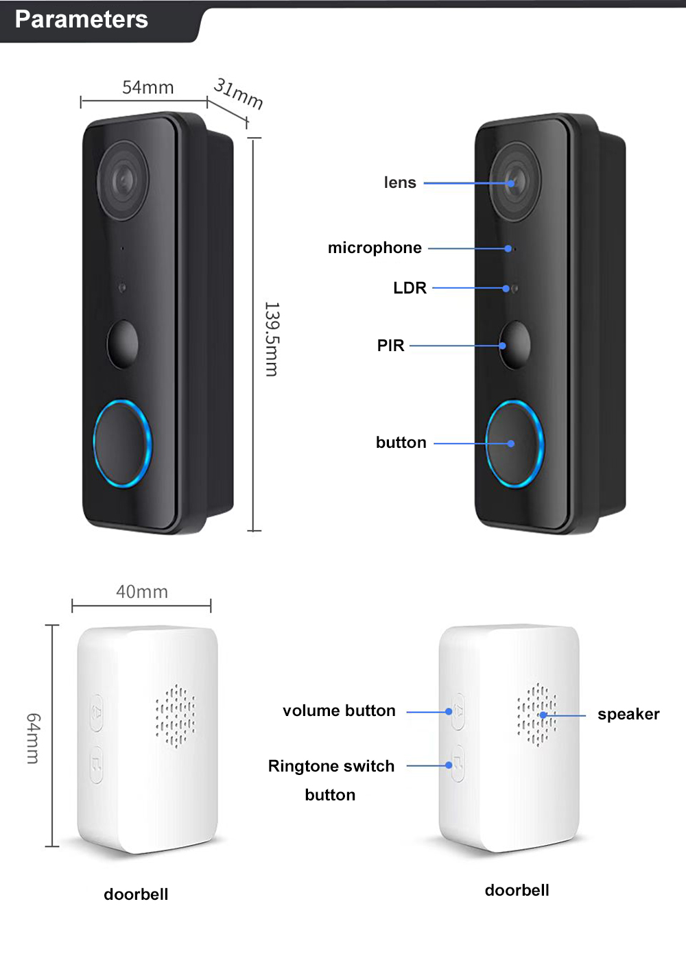 Tuya Smart Doorbell YFSDB-1