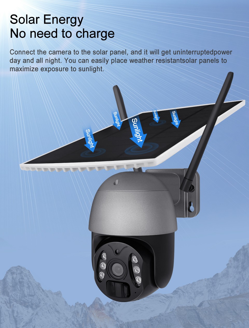 Tuya Wifi Solar Camera YFSQW-2