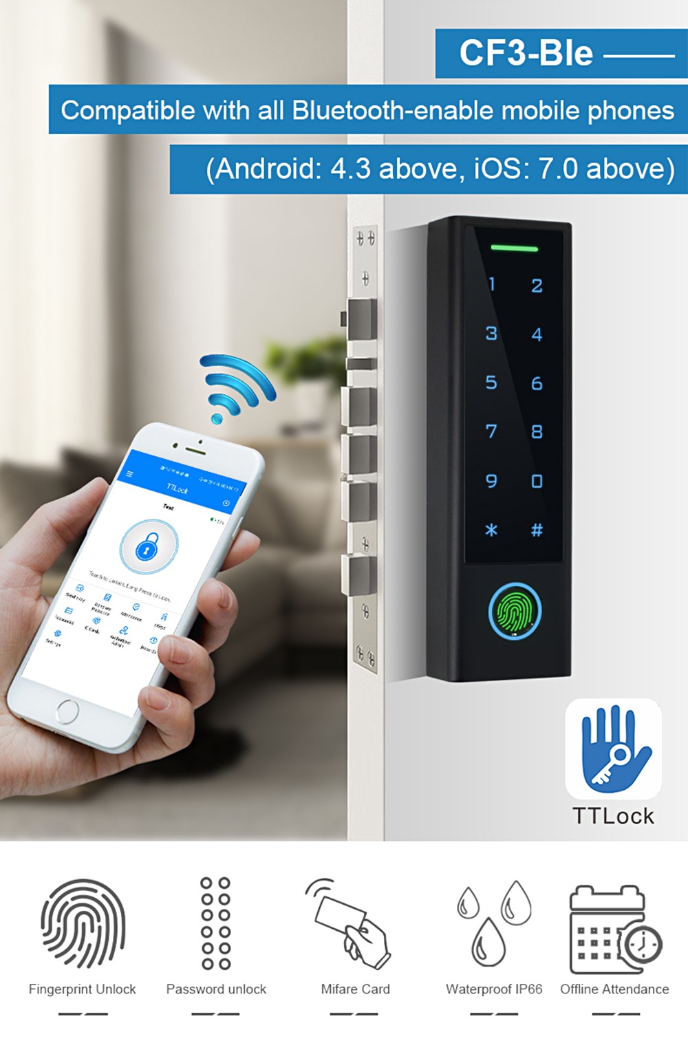 Bluetooth Access Control Reader YFBA-C3