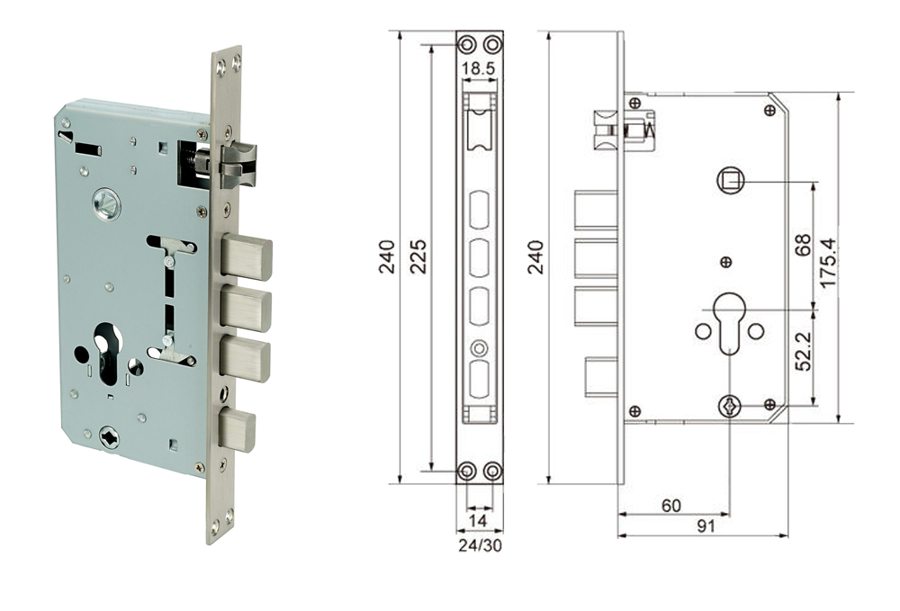 6068 Mortise Hotel Card Lock YFH-897