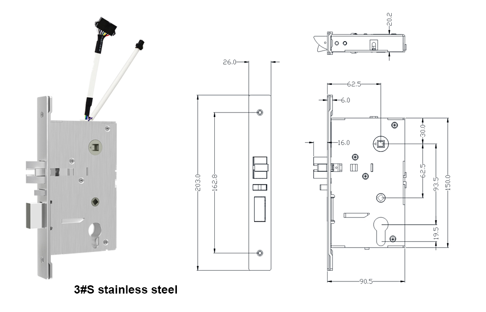 304 Stainless Steel Nano Waterproof Hotel Lock YFH-2065