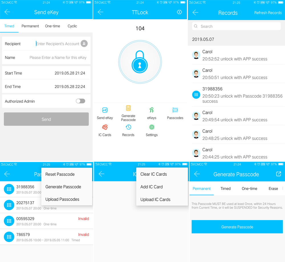 TTLock APP Bluetooth Lock YFB-813