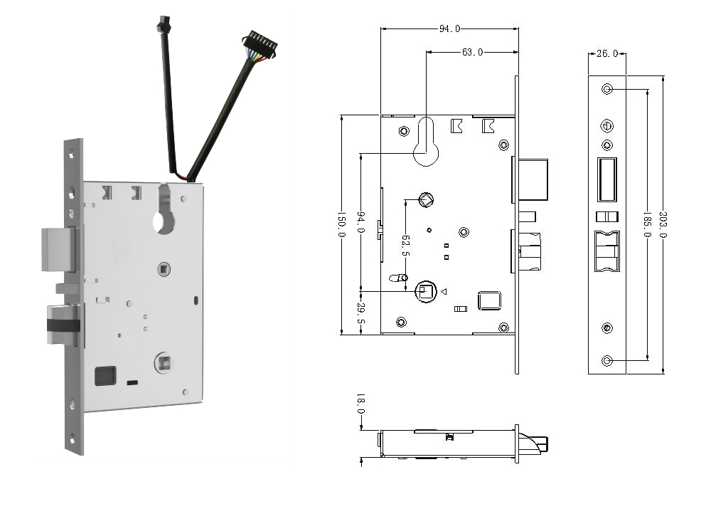 Stainless Steel Bluetooth Smart Door Lock YFB-2020