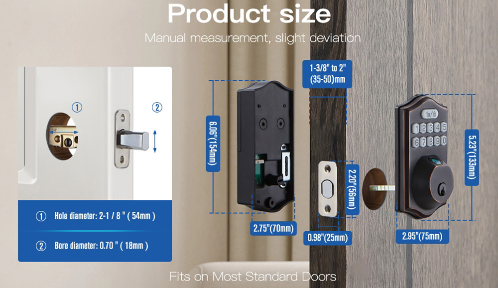 Tuya Bluetooth Dead Bolt Lock YFB-K2