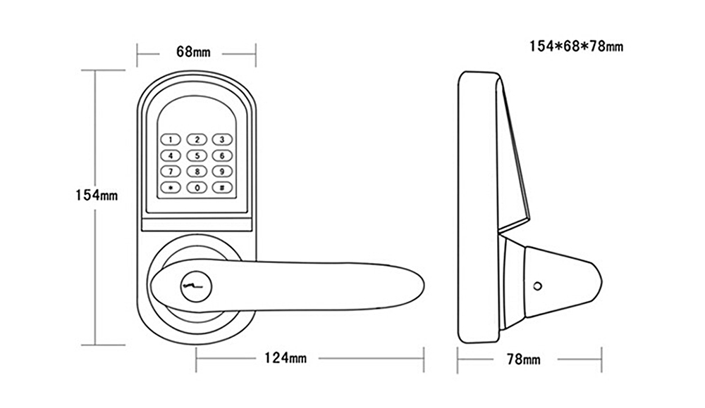 Single Latch Bluetooth Door Lock YFB-210