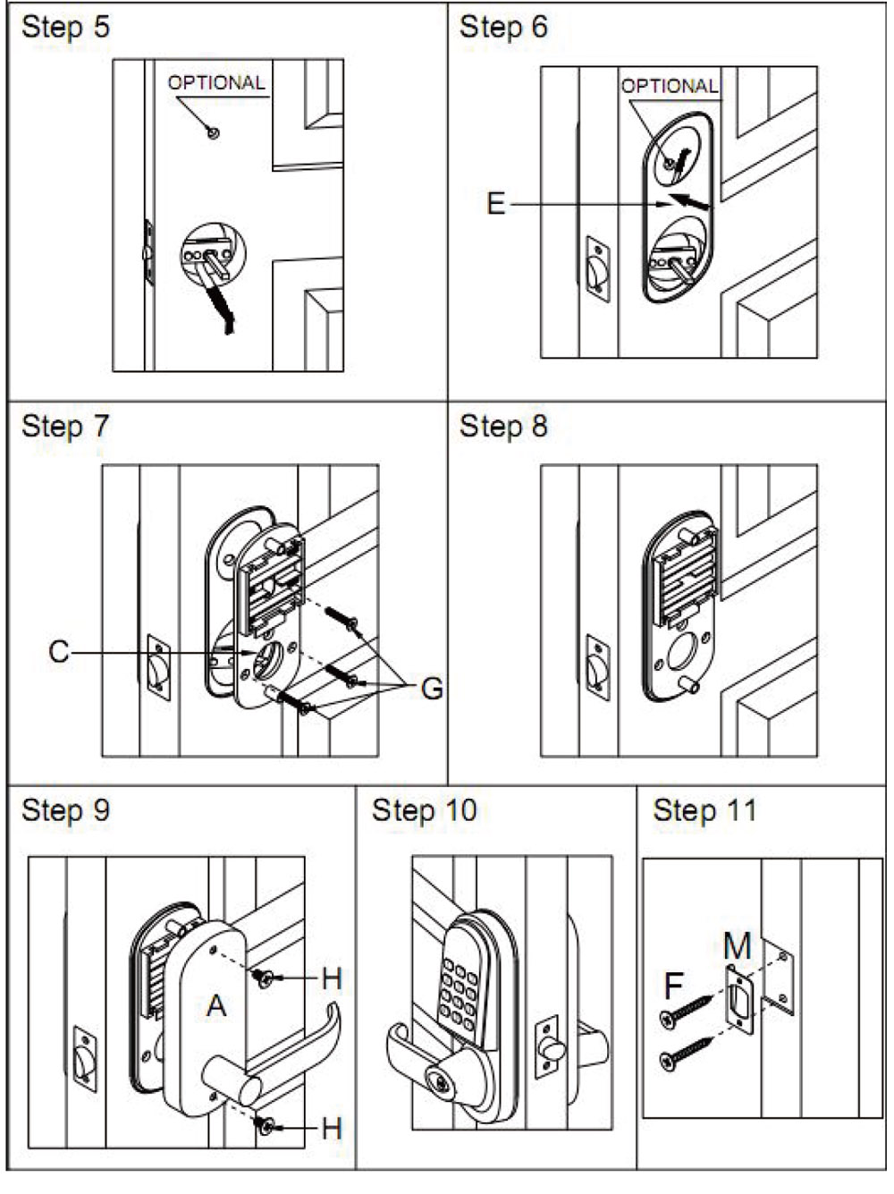 Single Latch Bluetooth Door Lock YFB-210