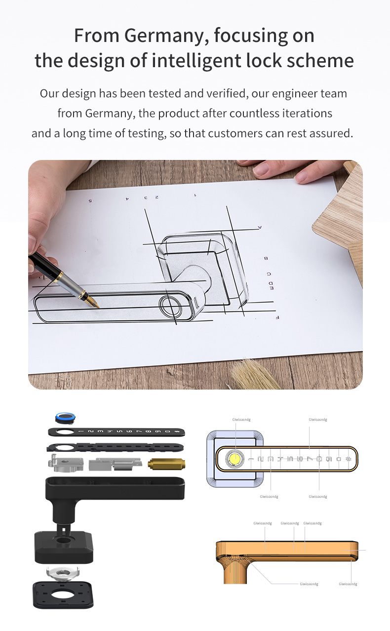 TTLock or Tuya Smart Digital Handles YFBF-T3