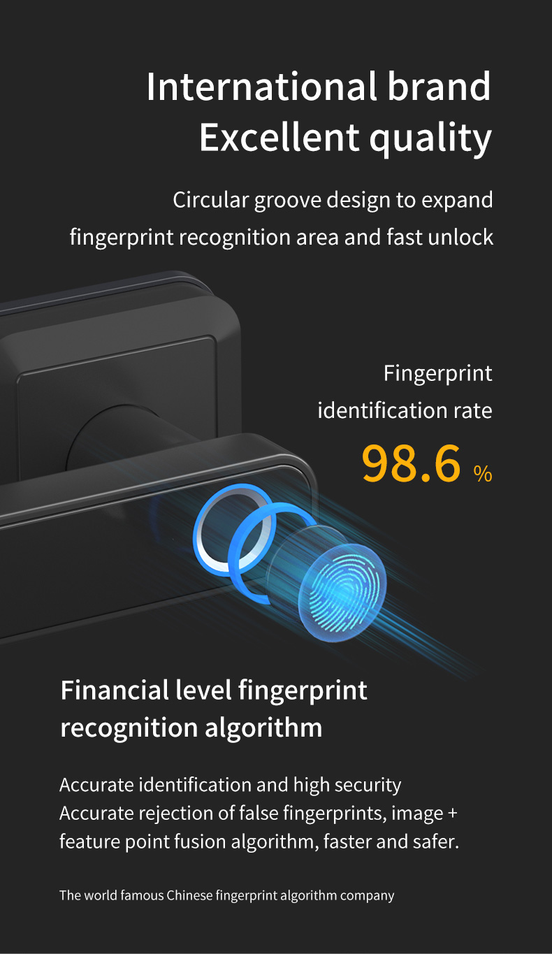 Split Fingerprint Bluetooth Lock YFBF-T3PRO