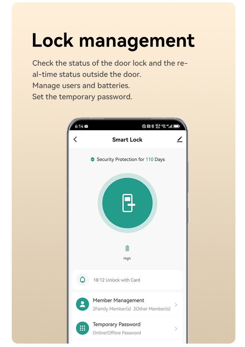 Fingerprint Smart Bluetooth Lock YFBF-B2