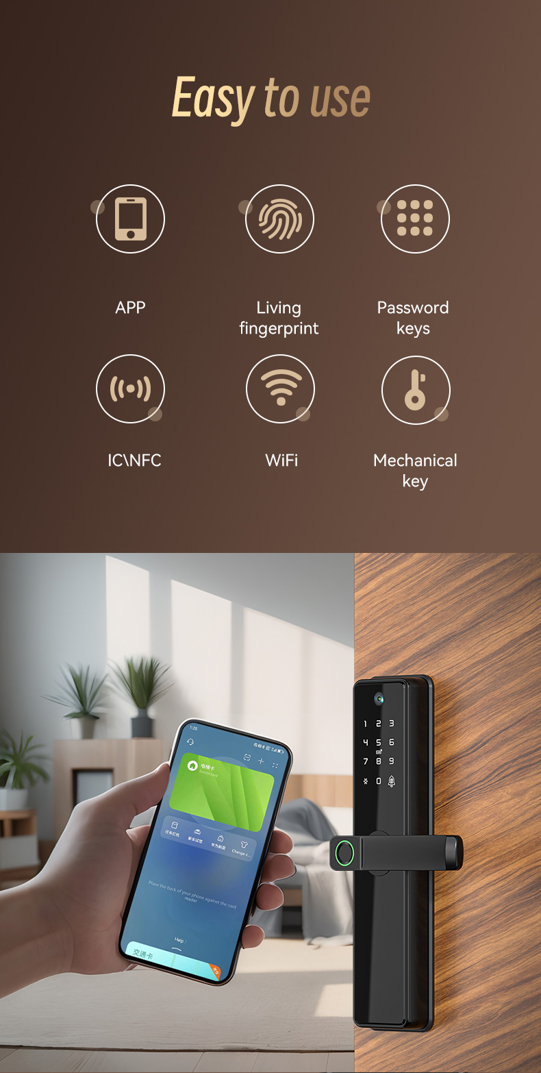 Wifi Fingerprint Smart Lock YFFW-B2