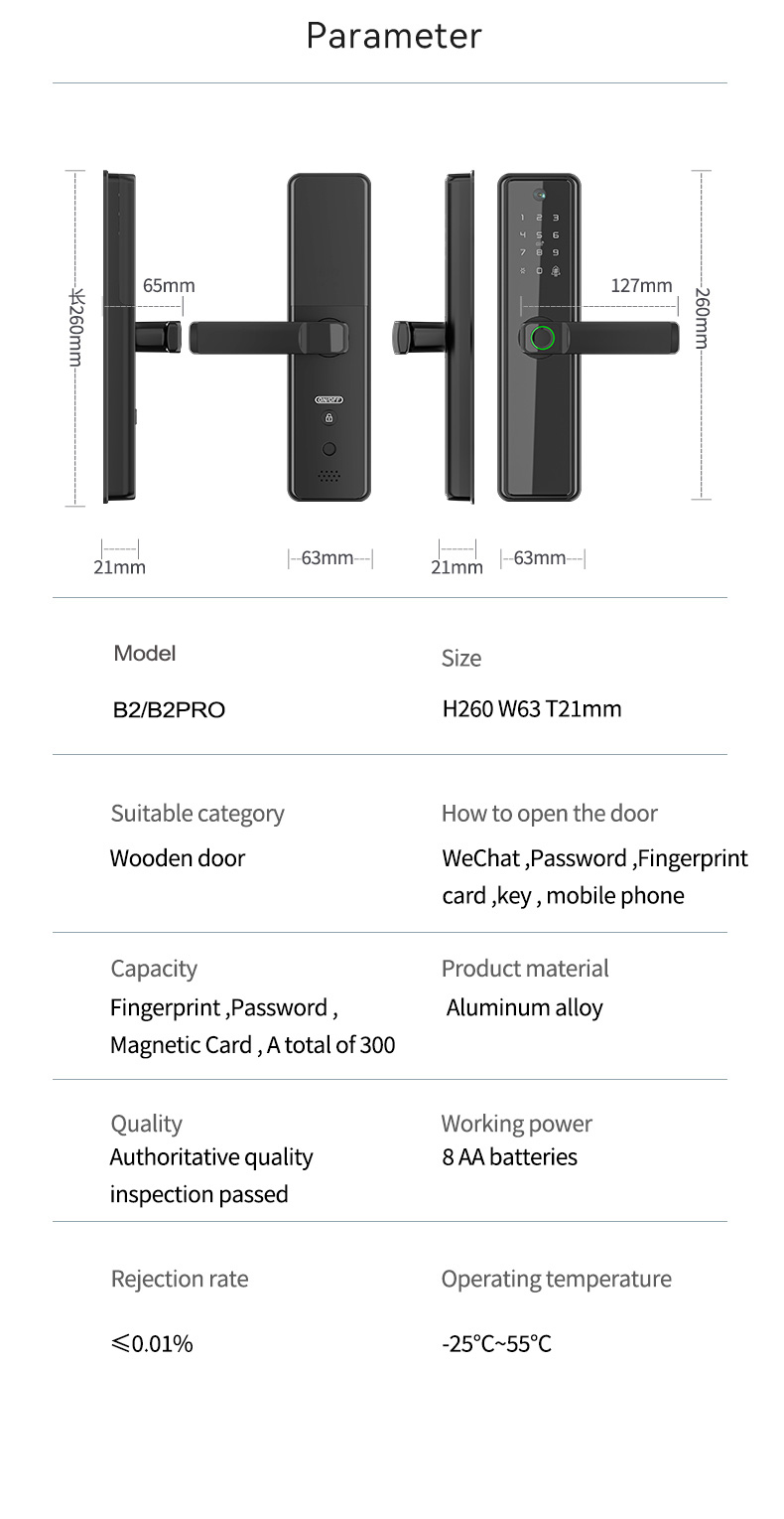 Zigbee Fingerprint Lock YFFZ-B2