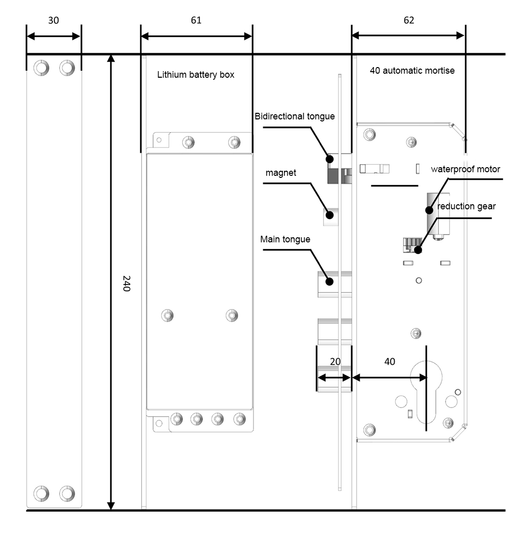 Tuya Bluetooth Waterproof Courtyard Lock YFBF-T01