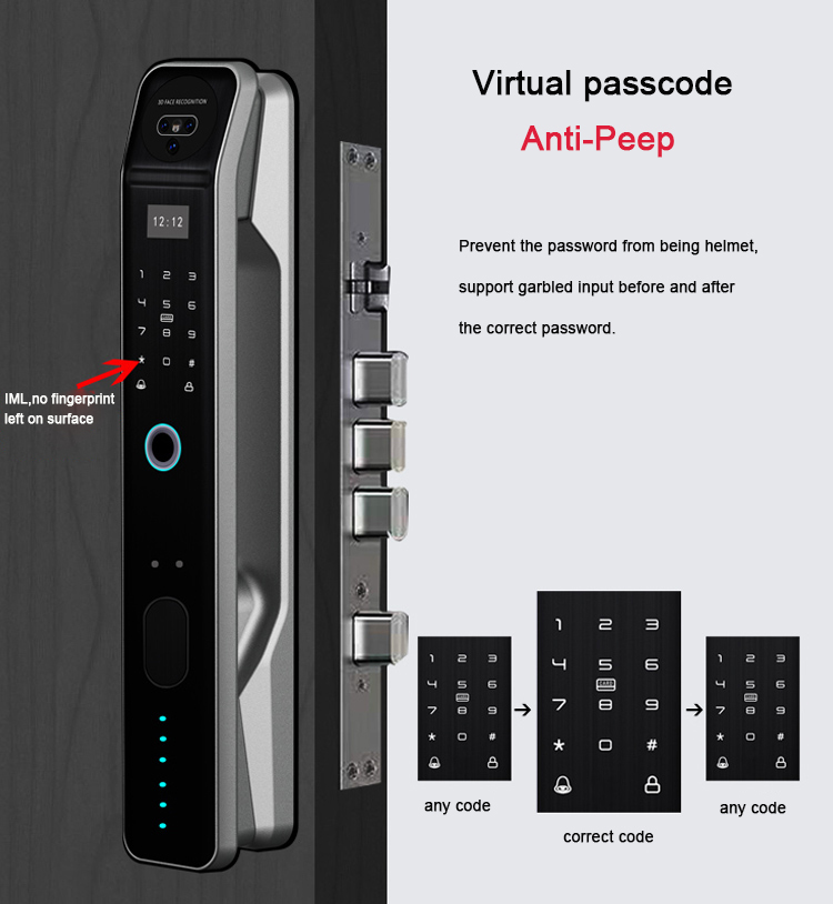 Fingerprint Automatic 3D Face Unlcok YFFW-D2B