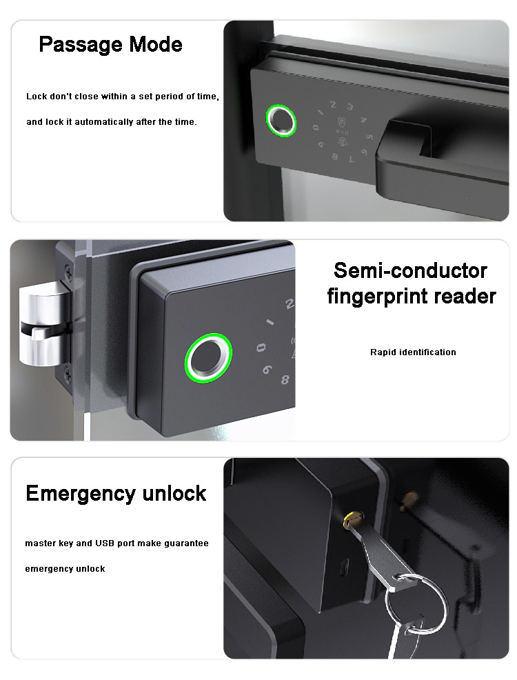Tuya Wifi Partition Door Glass Door Lock YFBG-G6