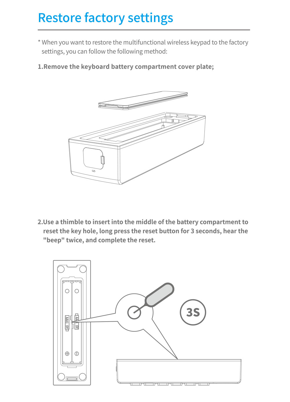 TTlock Fingerprint Wireless Keypad WK3