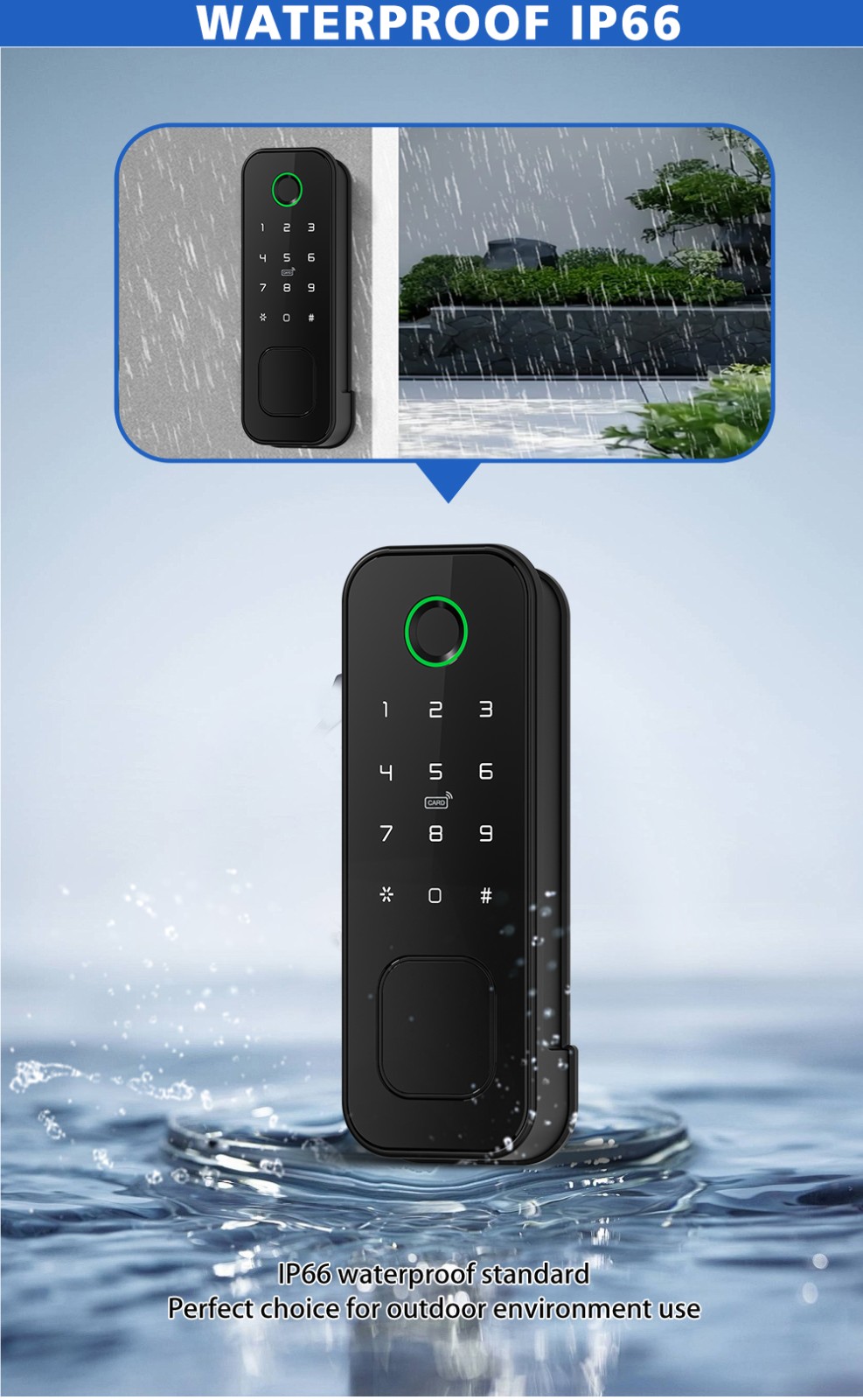 Single Side Waterproof Rim Door Lock YFBF-R1 Single Side Waterproof Rim Door Lock YFBF-R1