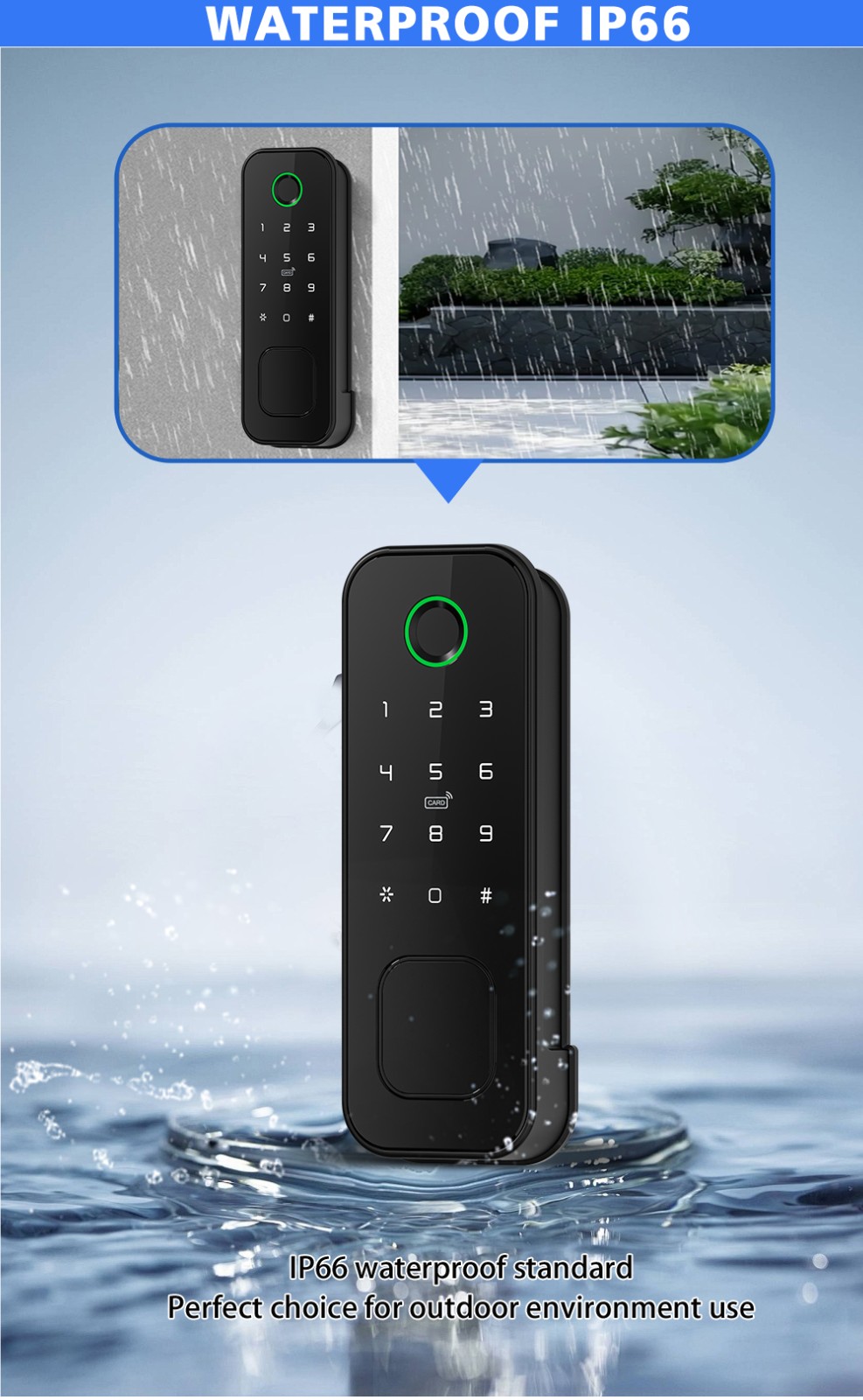 Double Side Waterproof Steel door Rim Lock YFBF-R1 Double Side Waterproof Steel door Rim Lock YFBF-R1