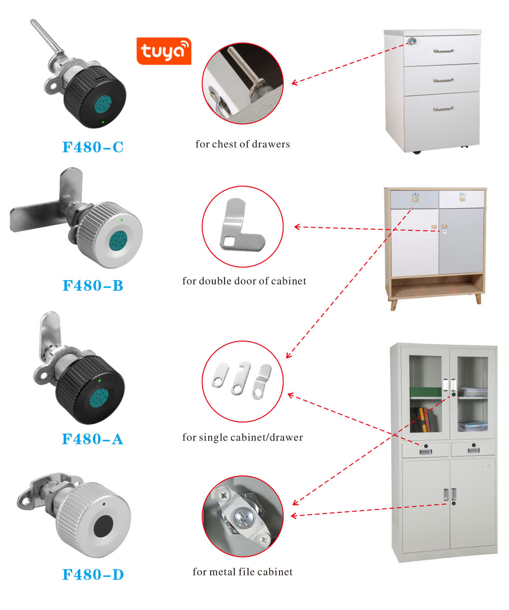Tuya Office File Cabinet Lock F480