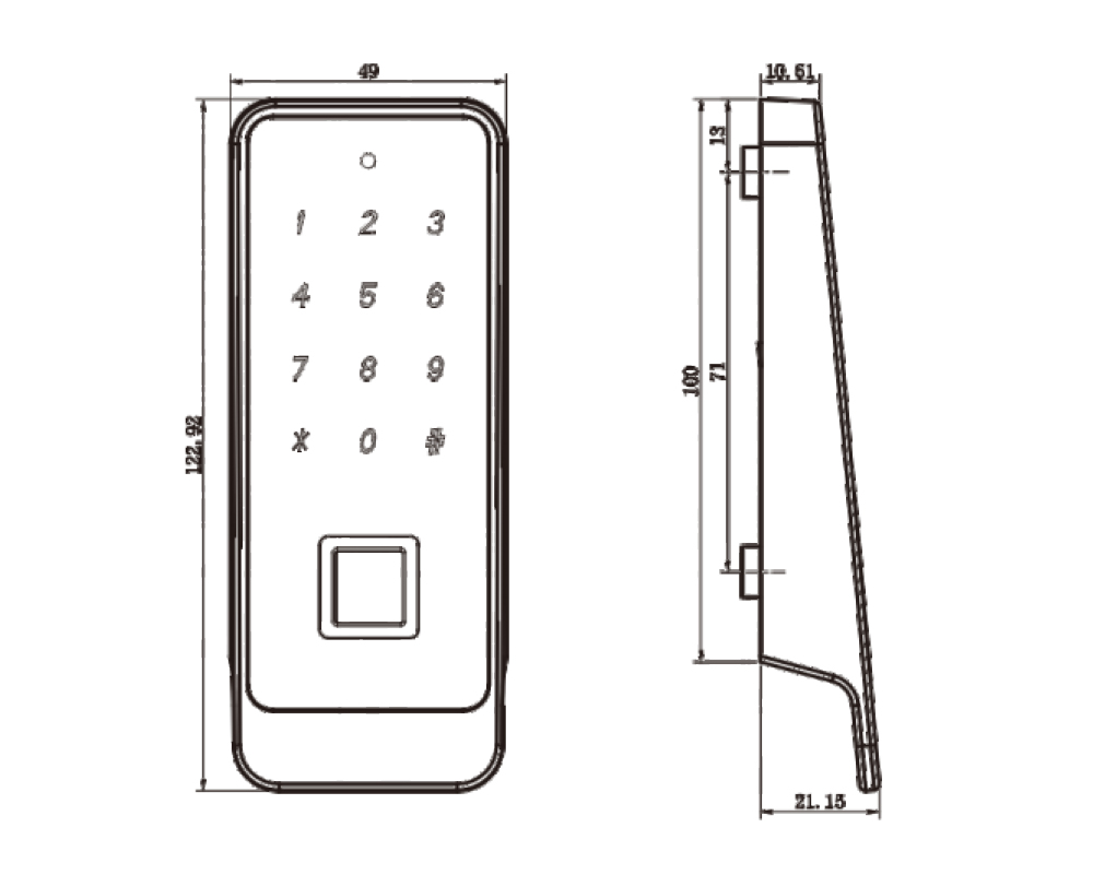 Fingerprint Blutooth Locker Lock BPF-860