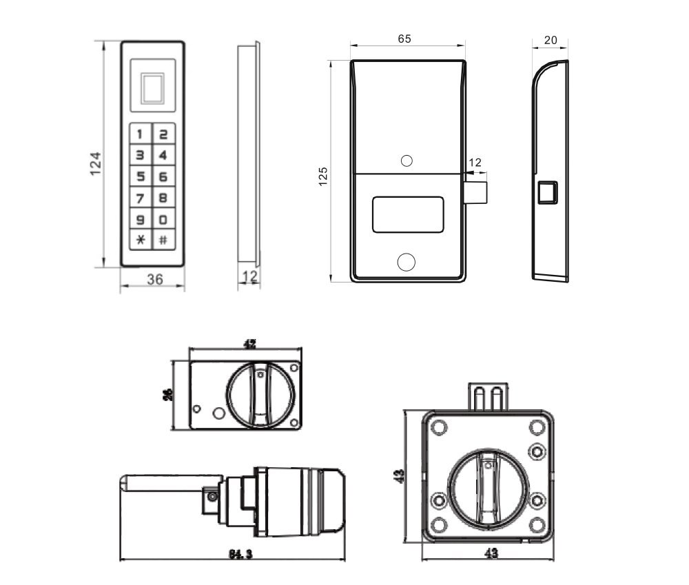 Fingerprint File Cabinet Lock F810 F910