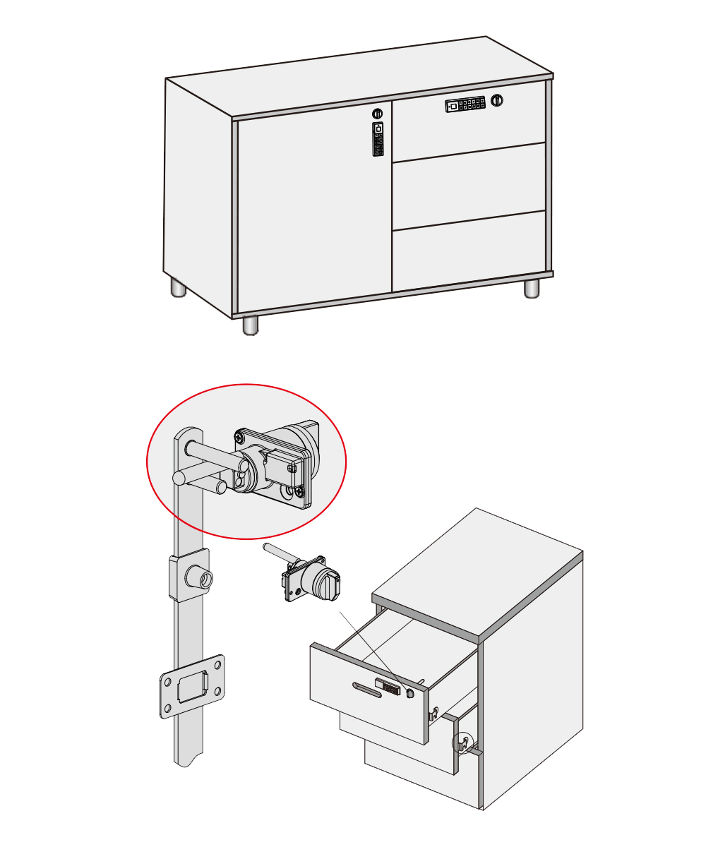 Office Fingerprint Drawer Lock F820 F920