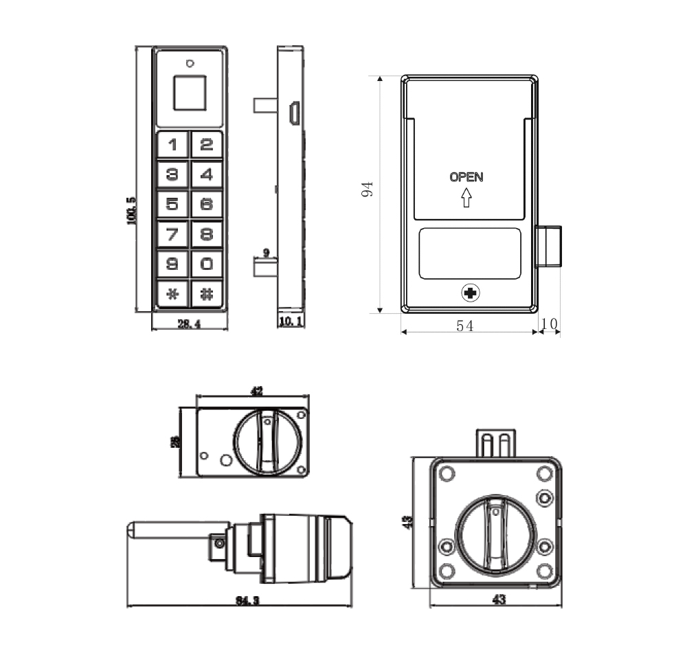 Office Fingerprint Drawer Lock F820 F920