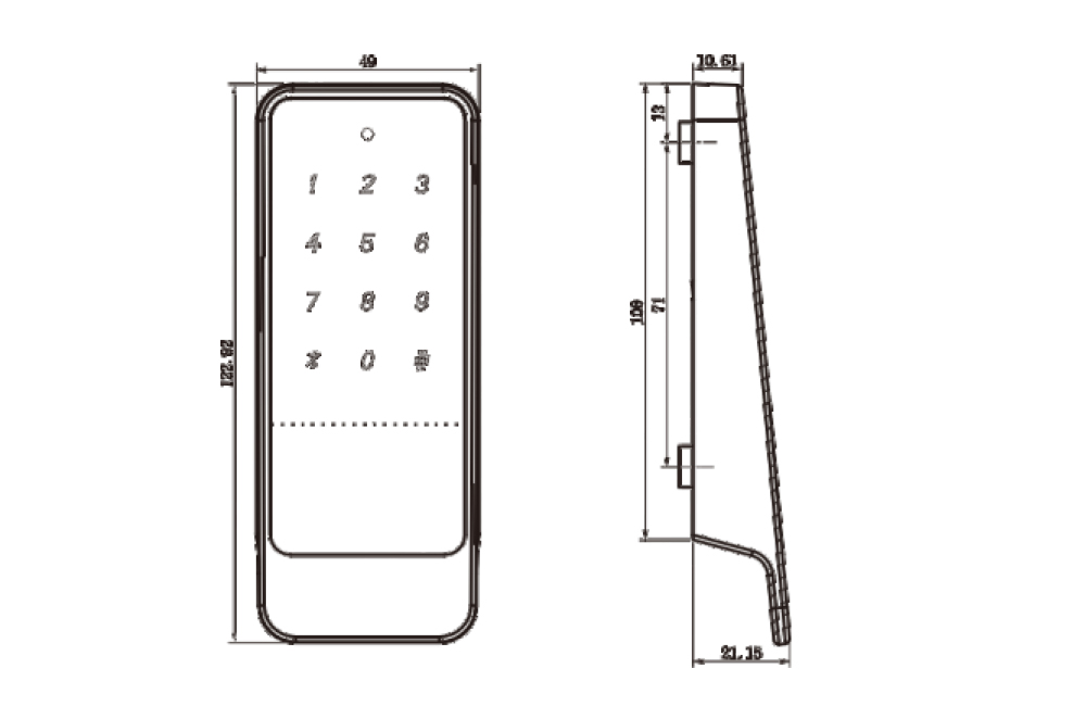 Password TTlock APP Bluetooth Locker Lock BP-860 Password TTlock APP Bluetooth Locker Lock BP-860