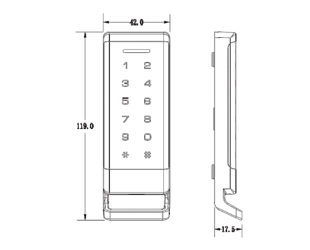 Touch Keypad Locker Lock P870