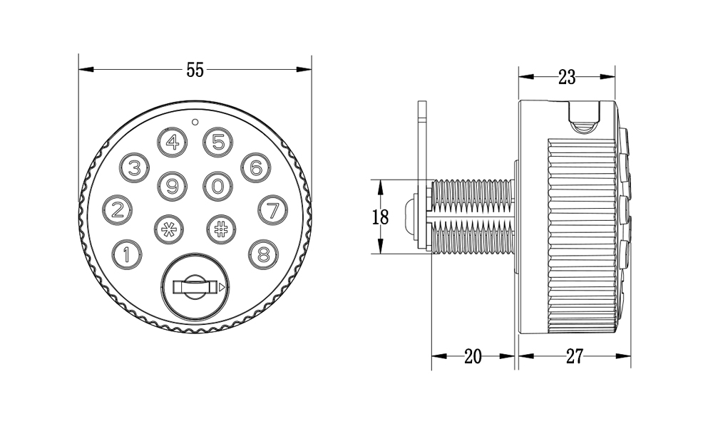 Mechanical Button Cam Lock P790