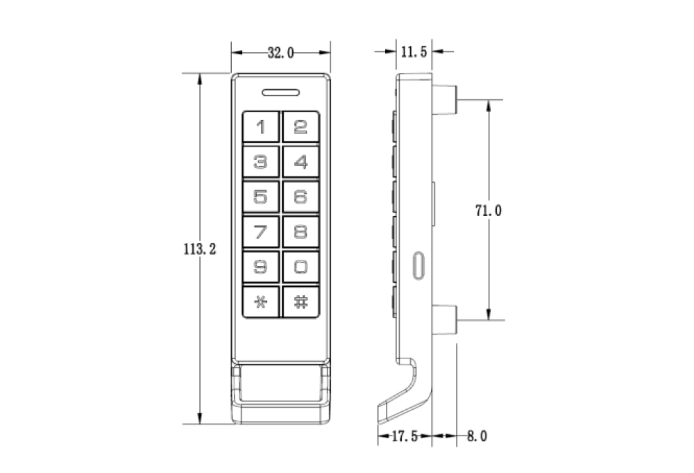 Keypad Locker Lock P870B