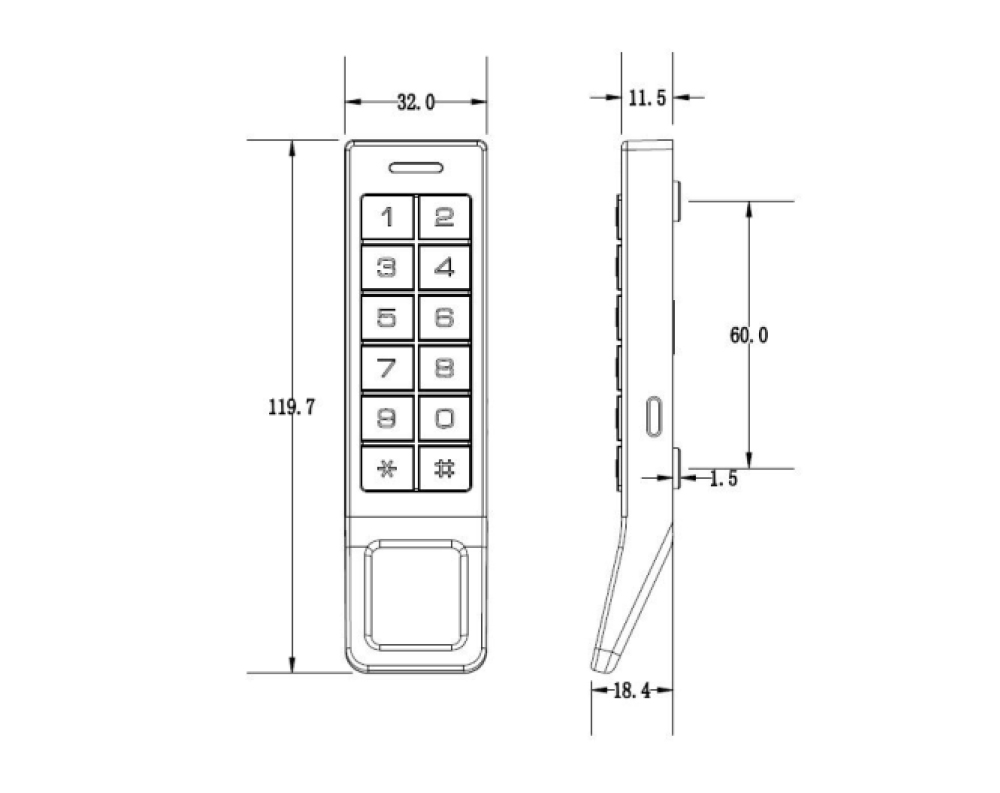 Digital Keypad Locker Lock P890