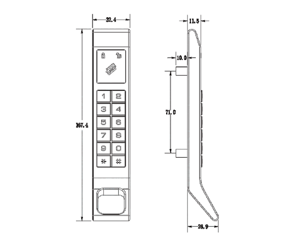 Passcode And Card Combination Locker Lock P890B
