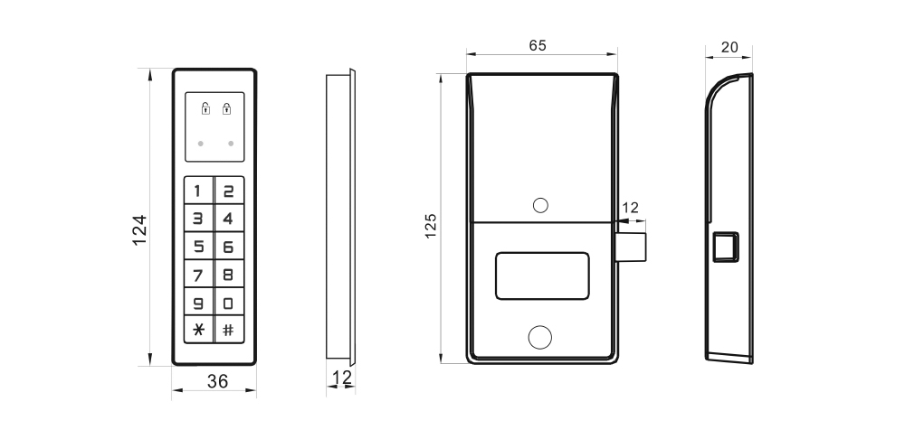 Keypad Cabinet Lock P810 P910