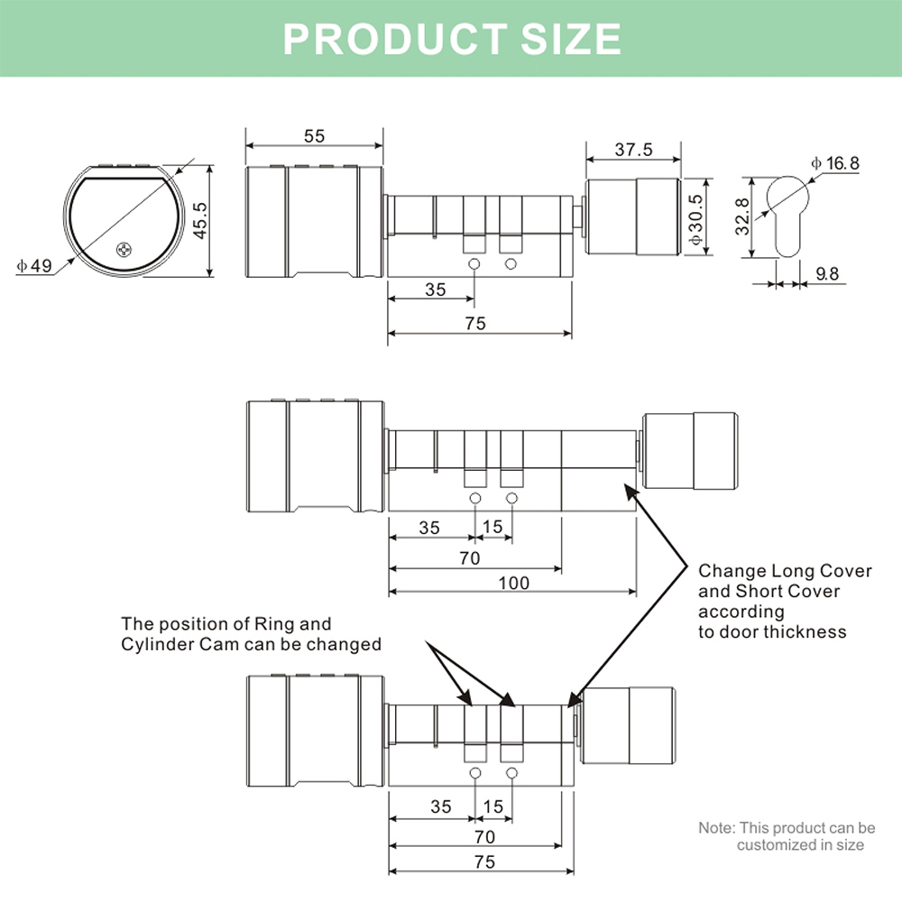 Smart Cylinder Lock YFBF-LY11/YFB-LY11 Smart Cylinder Lock YFBF-LY11/YFB-LY11