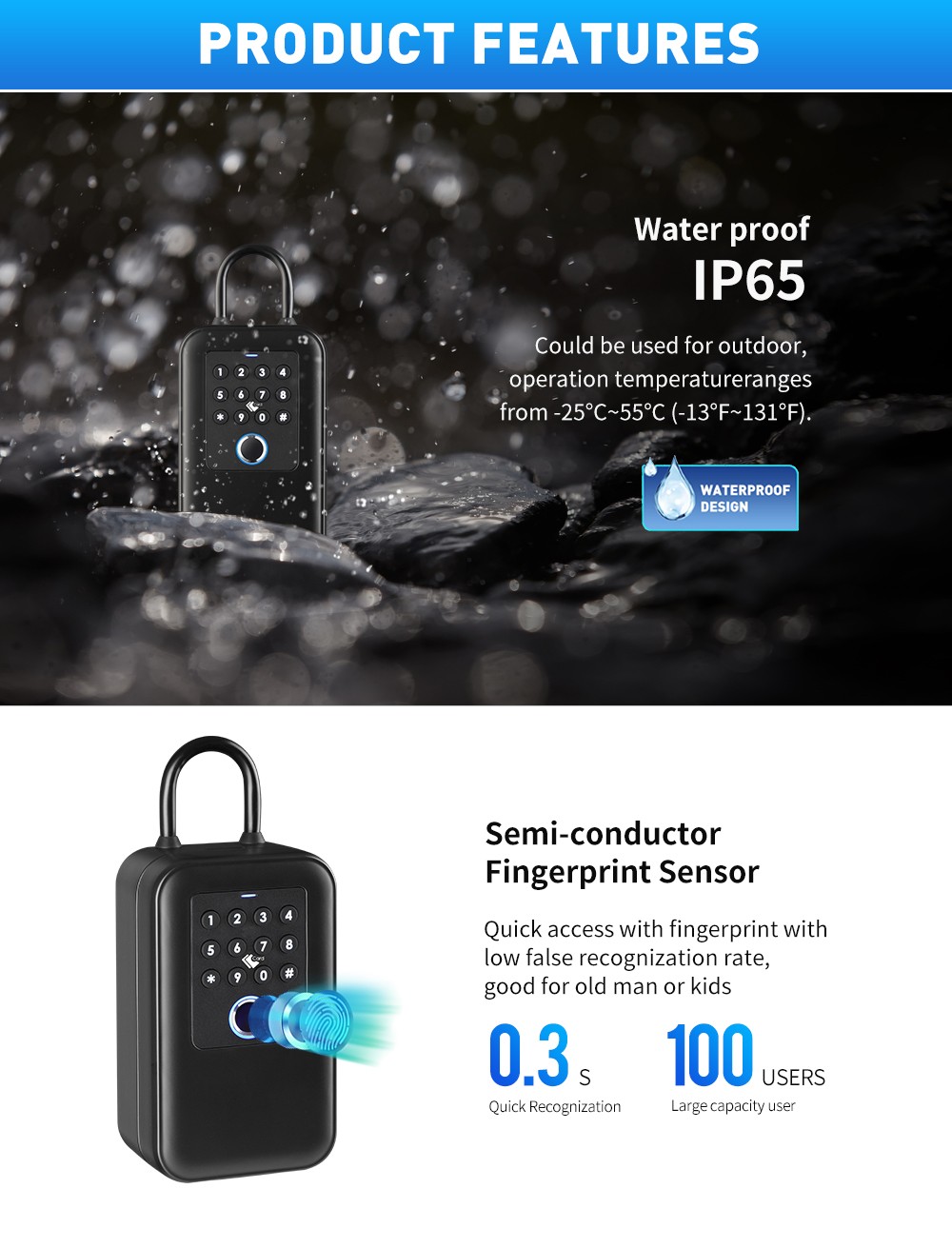 Waterproof Smart Key Storage Box YFBK-K7/YFBK-K7F