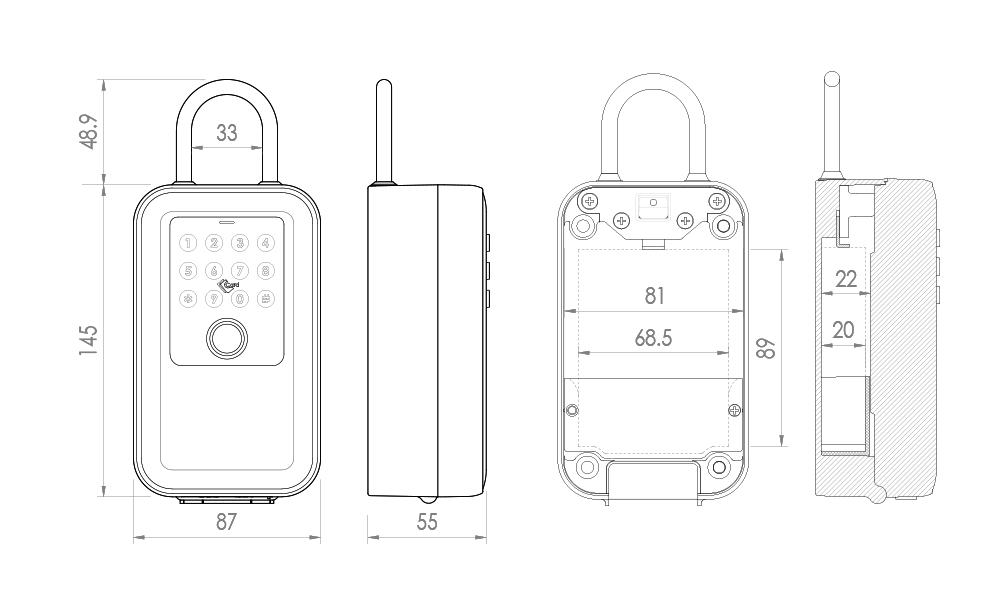 Waterproof Smart Key Storage Box YFBK-K7/YFBK-K7F