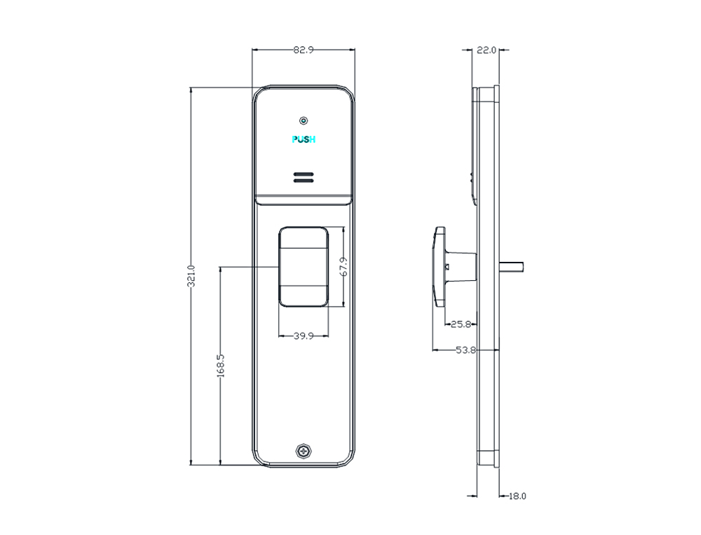 Automatic Bluetooth Smart Lockset YFB-2075 Automatic Bluetooth Smart Lockset YFB-2075