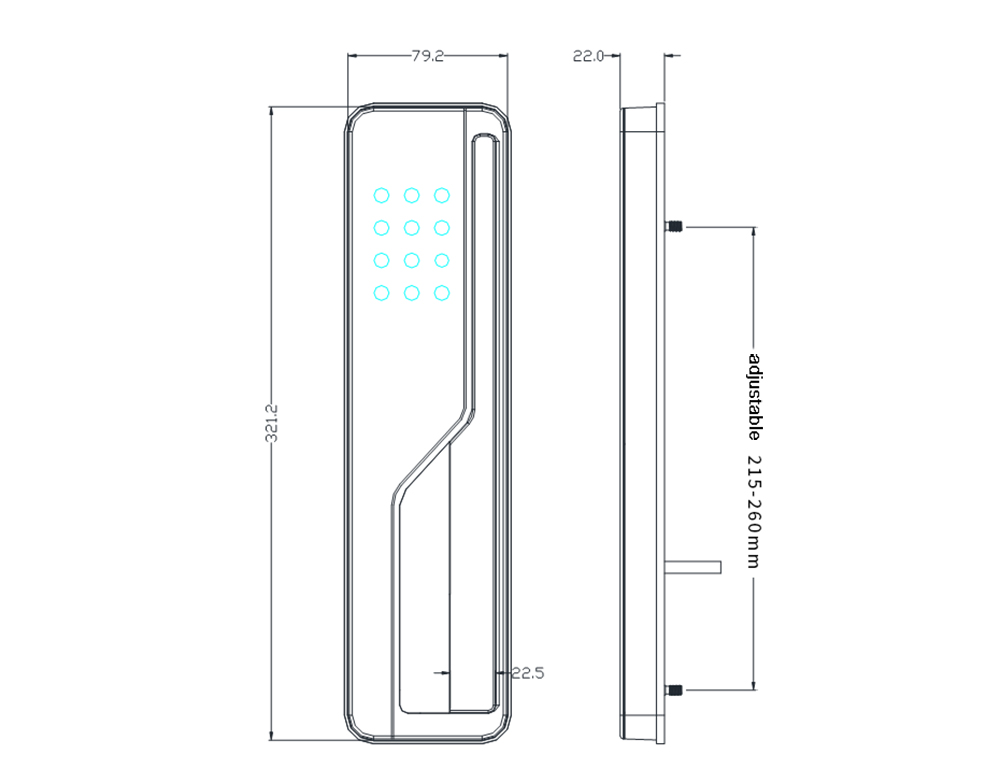 Automatic Bluetooth Smart Lockset YFB-2075 Automatic Bluetooth Smart Lockset YFB-2075