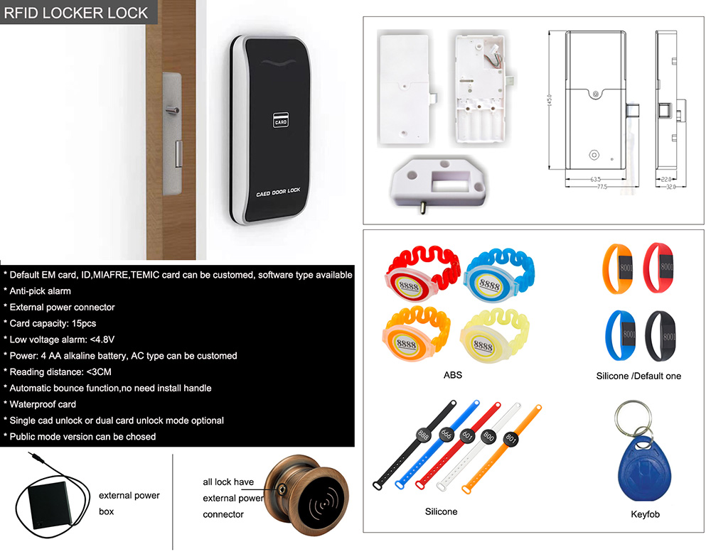 Slim Electronic Locker Lock EM186
