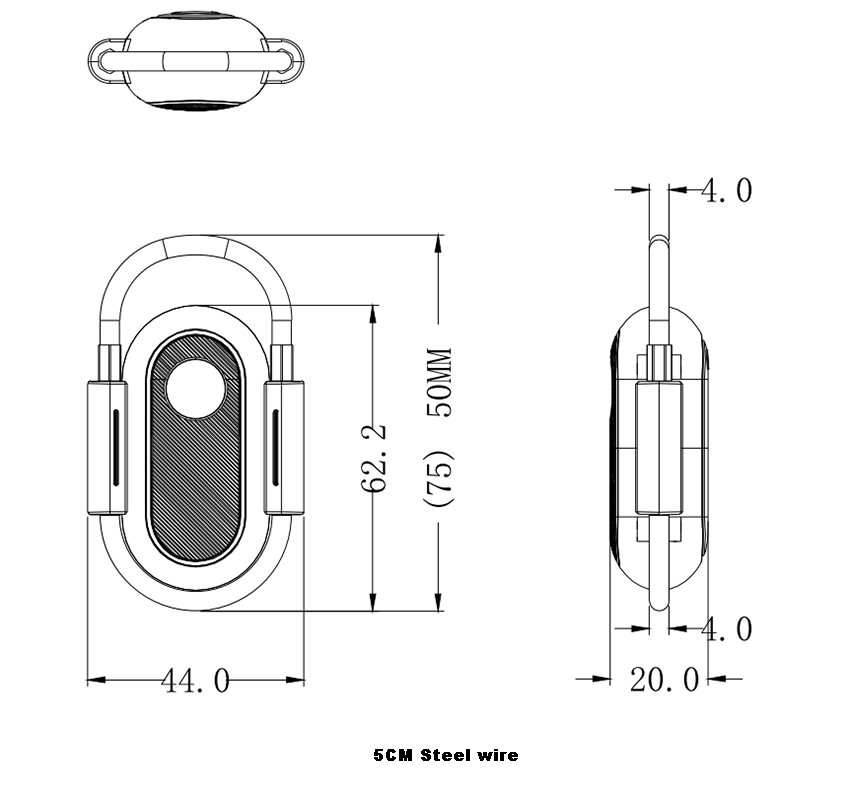 Fingerprint Pad Lock With Differentce CS01