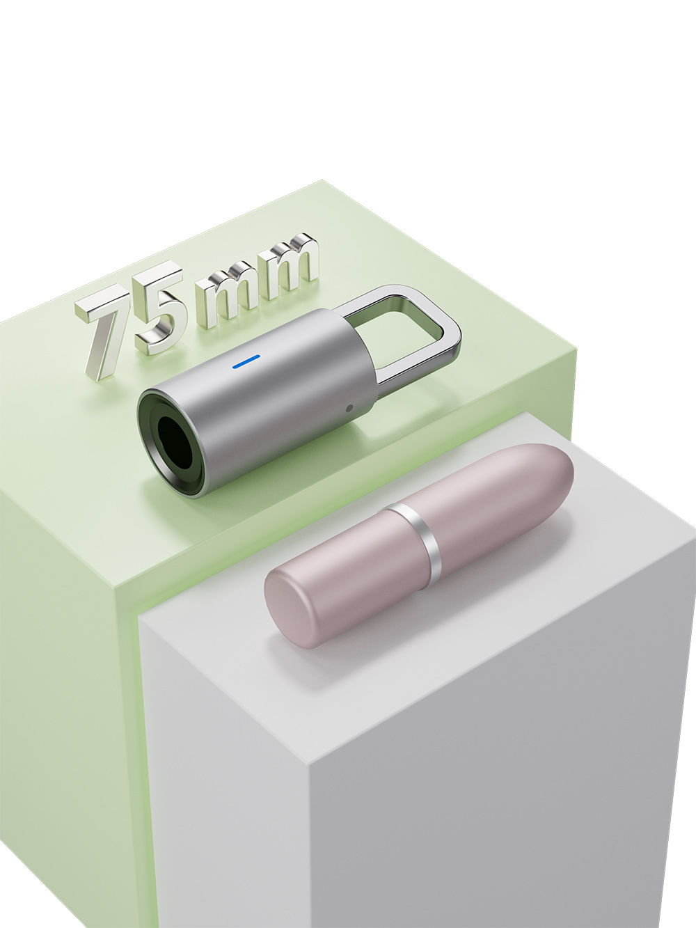 Silver Color Fingerprint Pad Lock ULS3