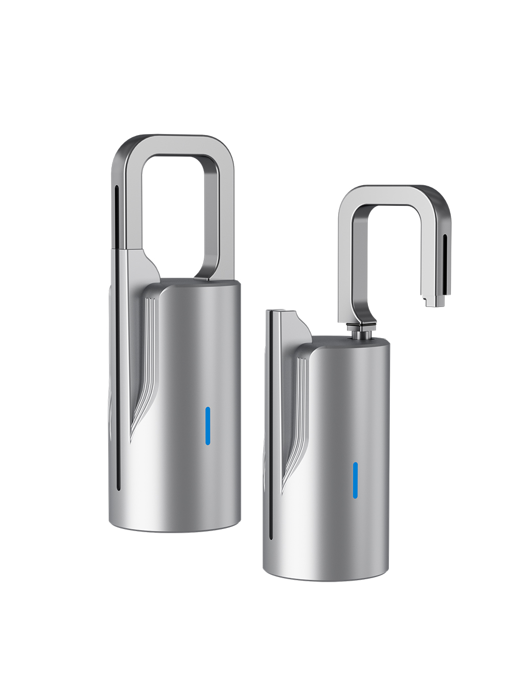 Silver Color Fingerprint Pad Lock ULS3